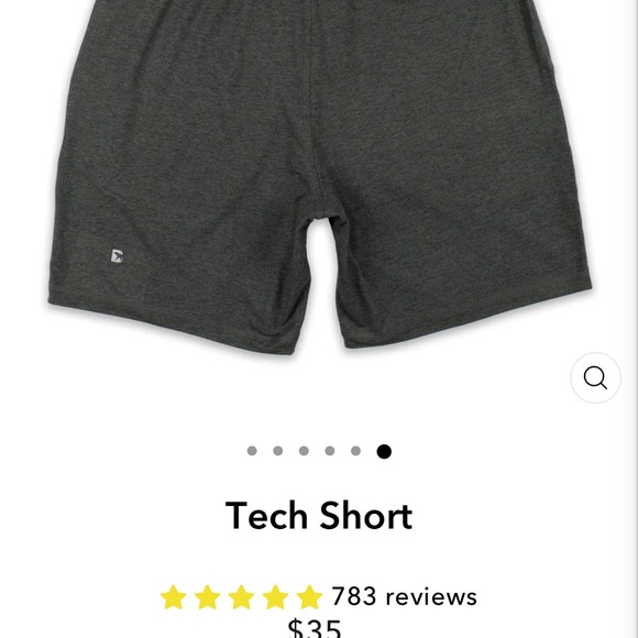 Bear Bottom Tech Short 7” inseam Charcoal Gray Large - Picture 16 of 16
